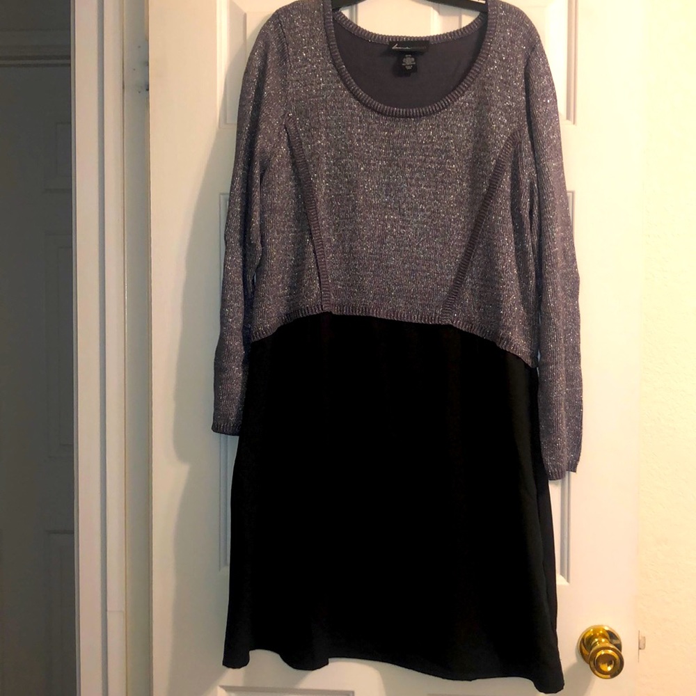 EUC Grey And Black Sweater Dress by Lane Bryant. Size 14/16